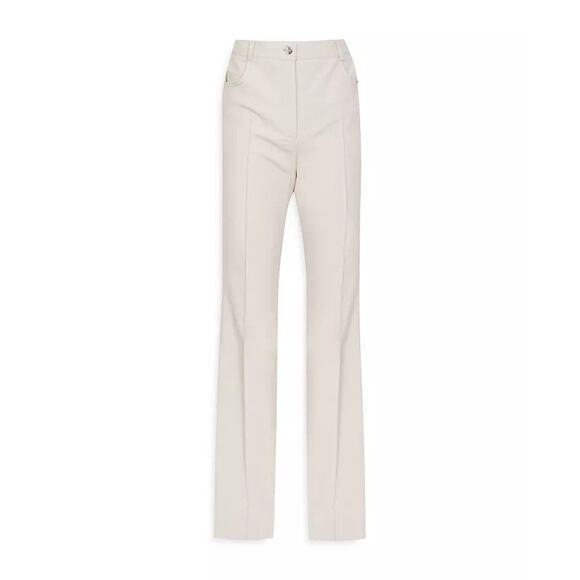 Reiss Petite Florence High-Rise Flare Leg Pants - 8P - Cream